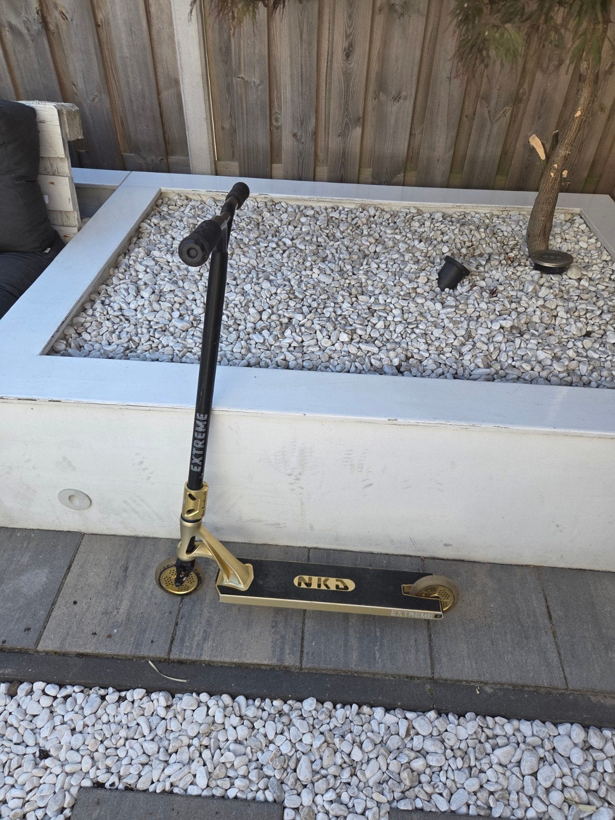 NKD Extreme Stuntstep Goud/Zwart - Gebruikt, Ophalen of Verzenden, Gebruikt, Gewone step, NKD Extreme