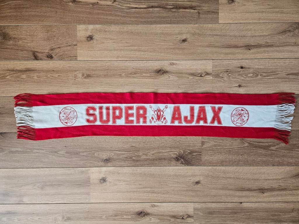 Zeer oude zeldzame vintage Ajax voetbalsjaal, Verzamelen, Ophalen of Verzenden, Nieuw, Ajax, Vaantje of Sjaal