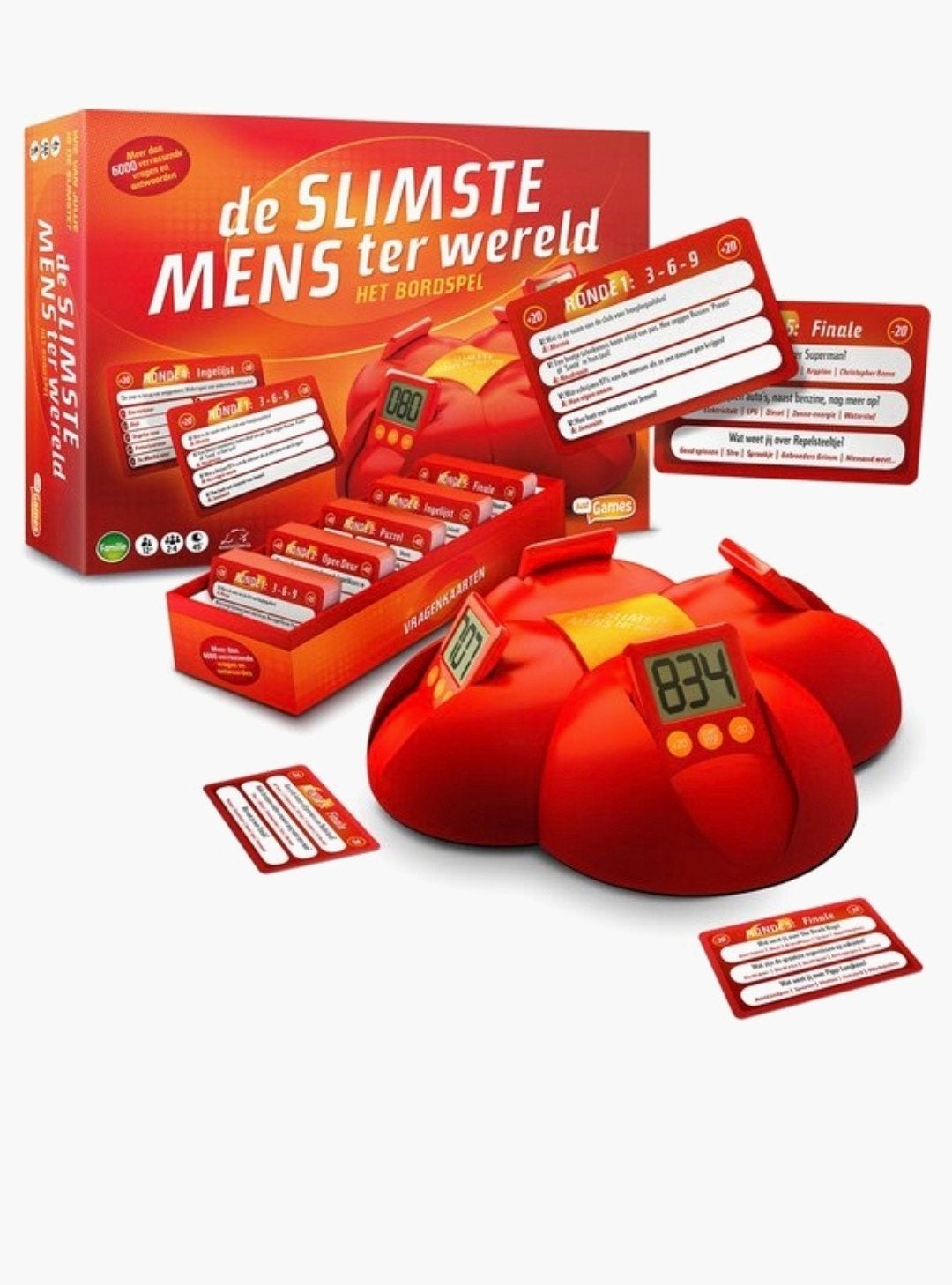 De Slimste Mens ter Wereld - Het Bordspel, Hobby en Vrije tijd, Gezelschapsspellen | Bordspellen, Drie of vier spelers, Ophalen