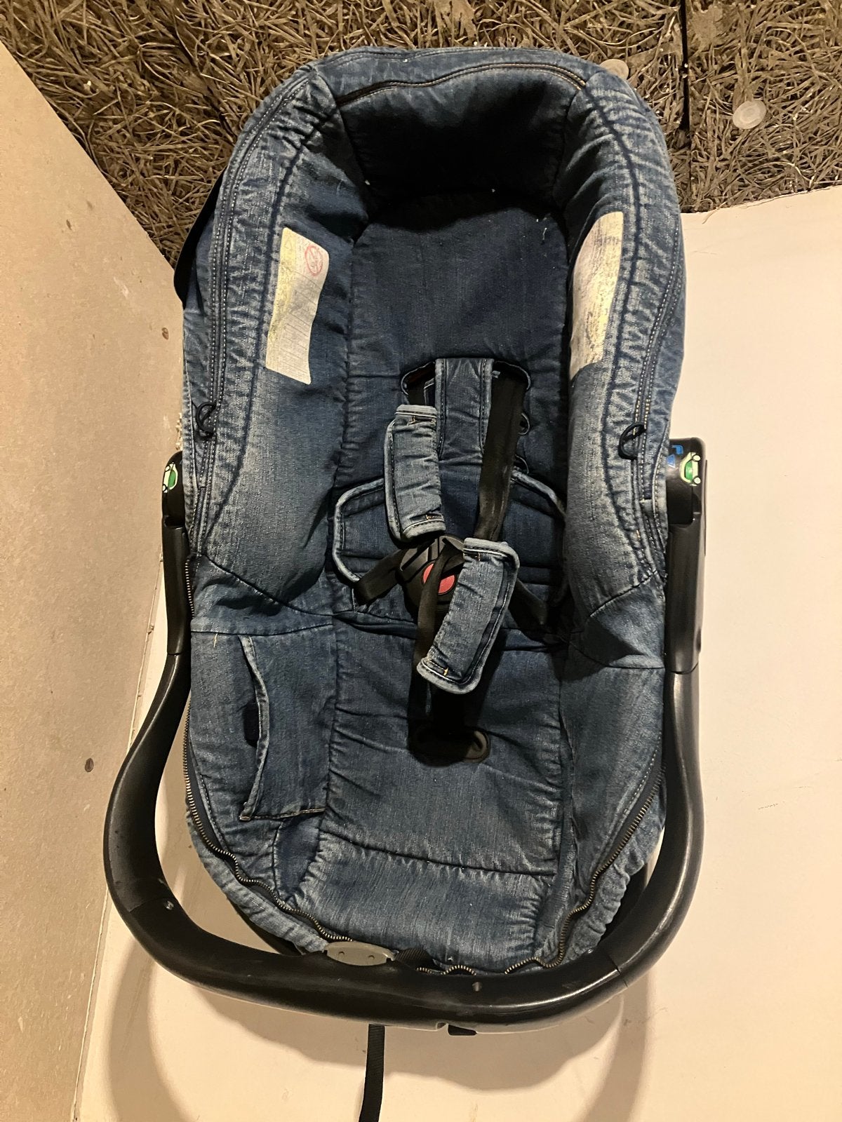 Jade reiswieg - Denim look, Kinderen en Baby's, Zijbescherming, 0 t/m 13 kg, Ophalen, Overige merken