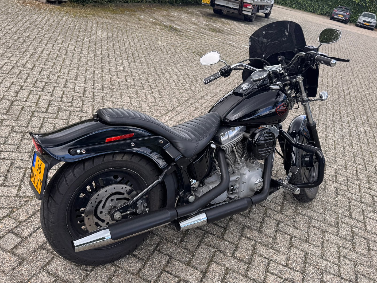 Harley davidson softail fxst uit 2005 zwart, Motoren, Motoren | Harley-Davidson, Particulier, Chopper, Ophalen of Verzenden