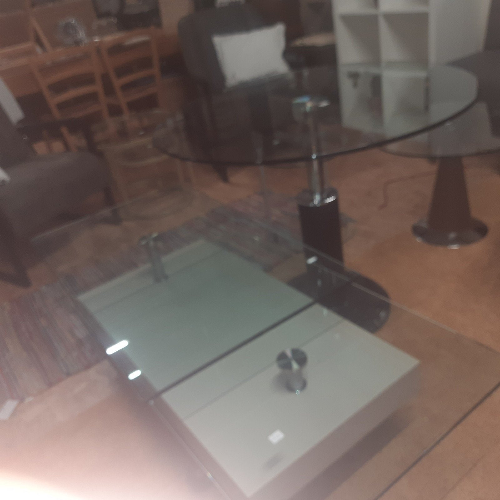 Rolf Benz Salontafel - Glas en Metaal, Ophalen, Gebruikt, Glas, Modern