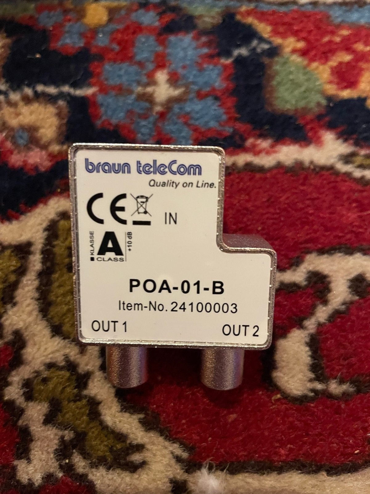 Braun teleCom POA-01-B TV-splitter / antenneversterker, Audio, Tv en Foto, Audiokabels en Televisiekabels, Nieuw, Tv-kabel, Ophalen of Verzenden