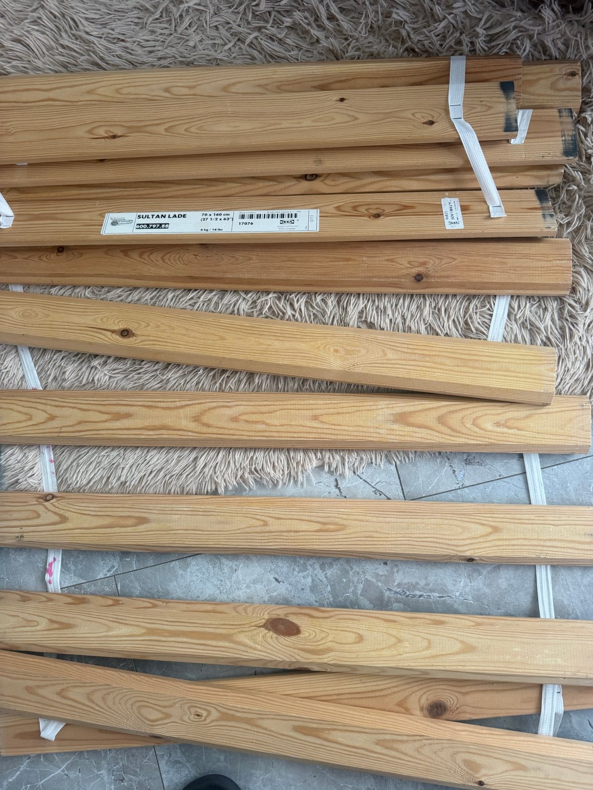 IKEA SULTAN LADE lattenbodem 70x160 cm, Gebruikt, Hout, Eenpersoons, 70 cm of minder