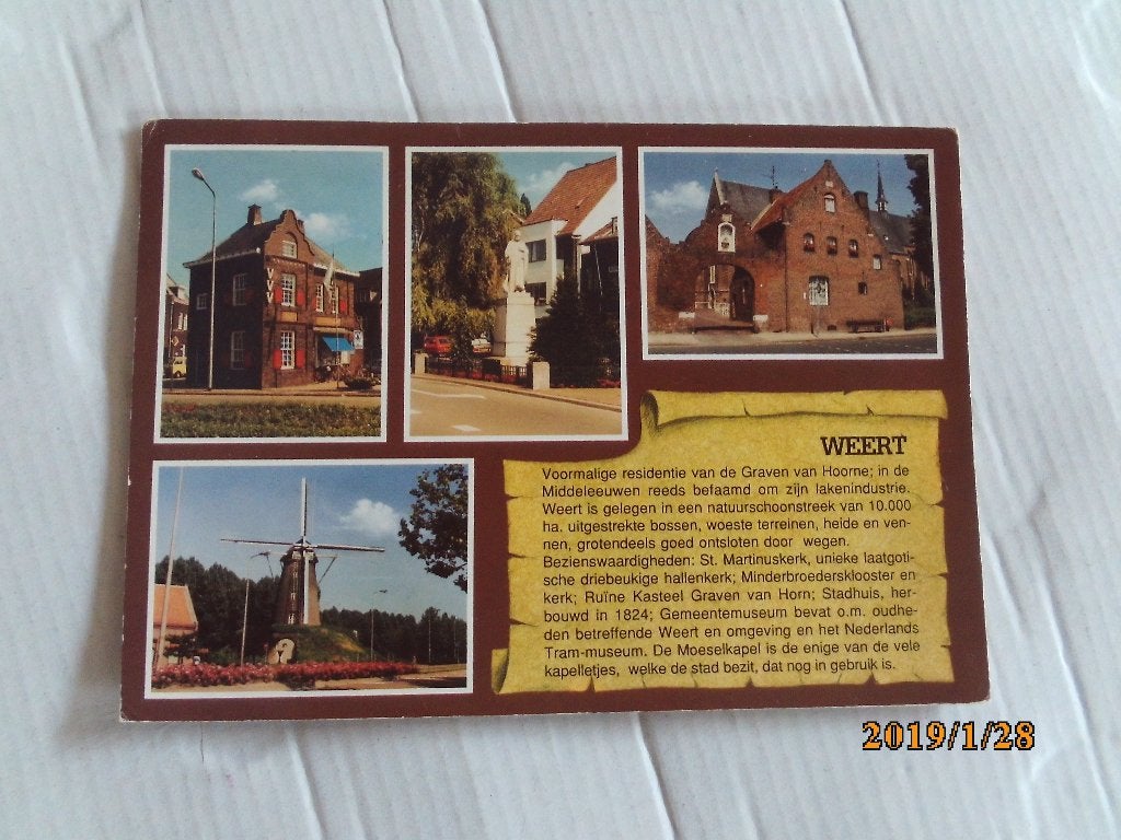 ansichtkaart weert, Ophalen of Verzenden, 1980 tot heden, Gelopen, Limburg