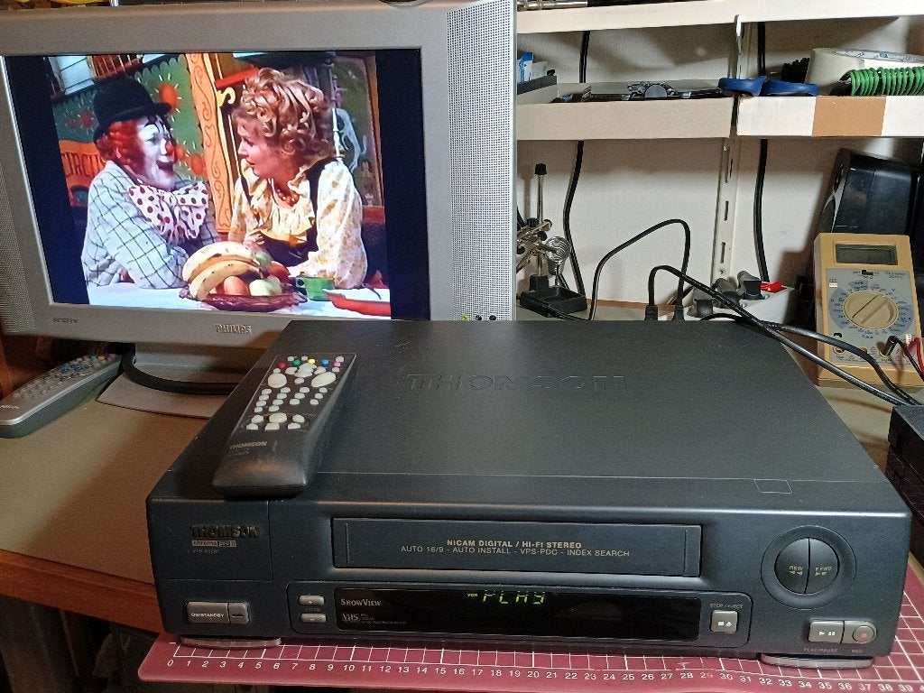 Thomson vth6020f vhs vcr speler recorder videoband video, Ophalen of Verzenden, Gebruikt, VHS-speler of -recorder