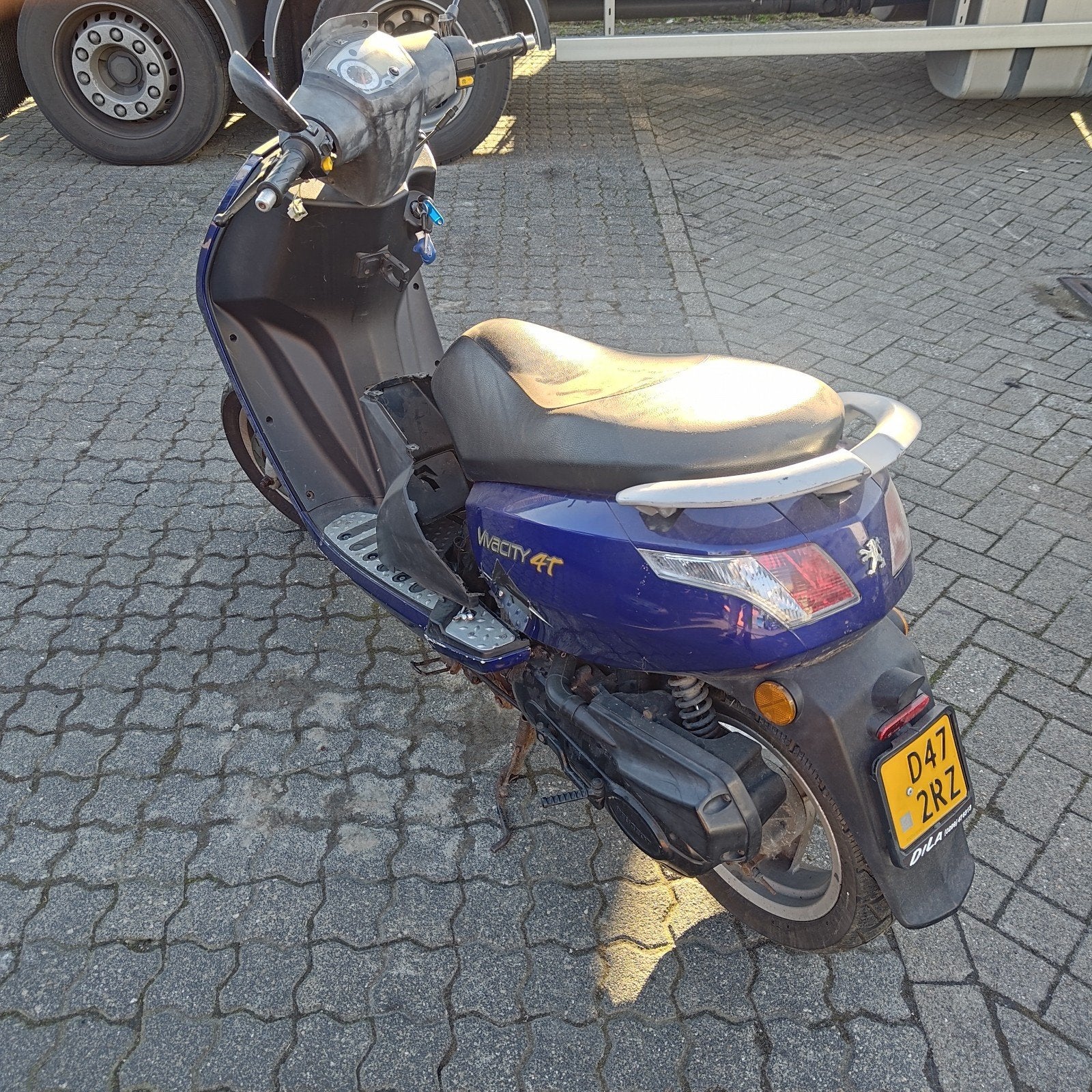 Peugeot viva city 4T 2010 Blauw brom 45km, Fietsen en Brommers, Gebruikt, Maximaal 45 km/u, 49 cc, Benzine
