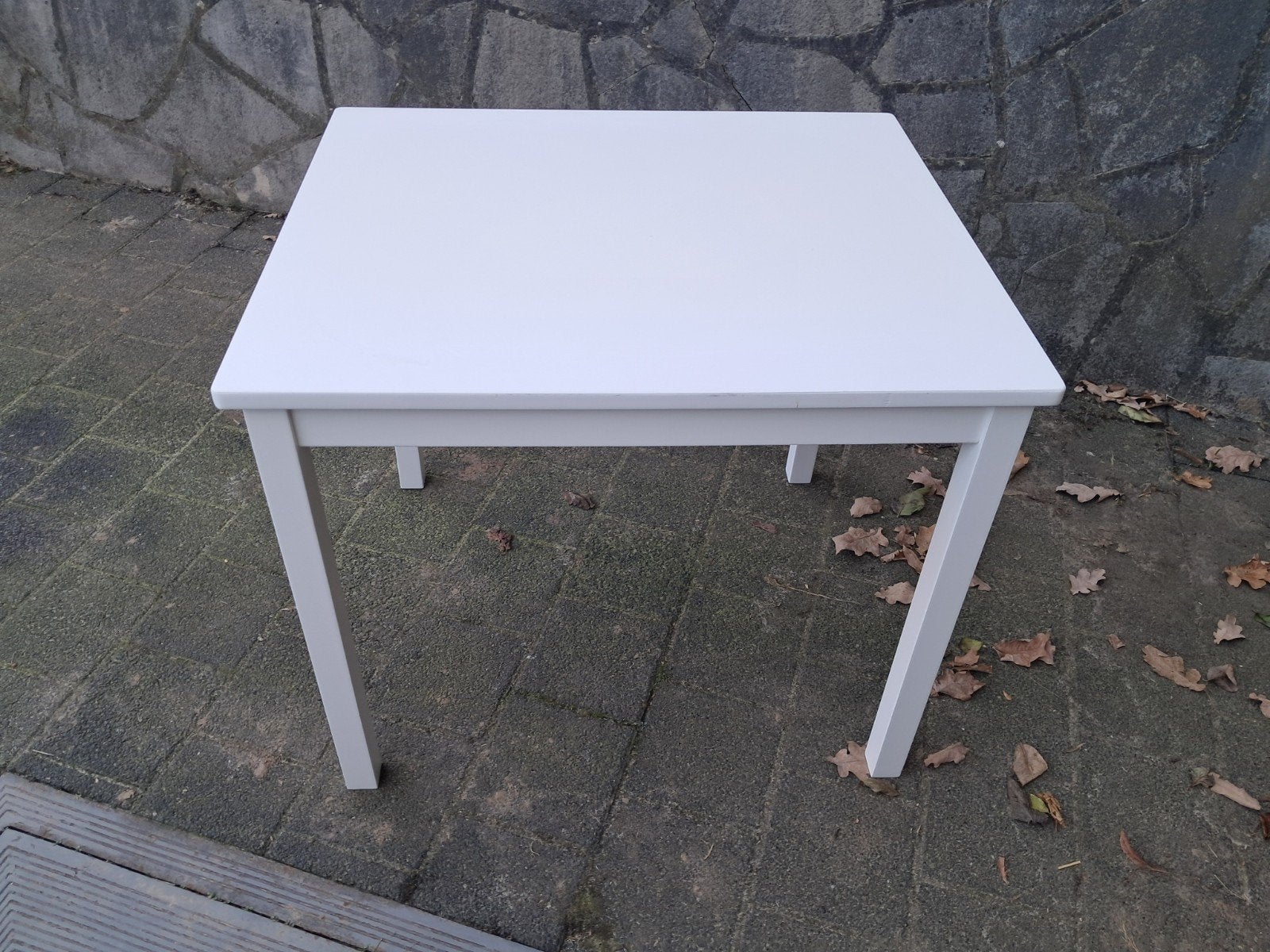 Tafeltje wit, Ophalen, Zo goed als nieuw, Rechthoekig, 60 cm of meer