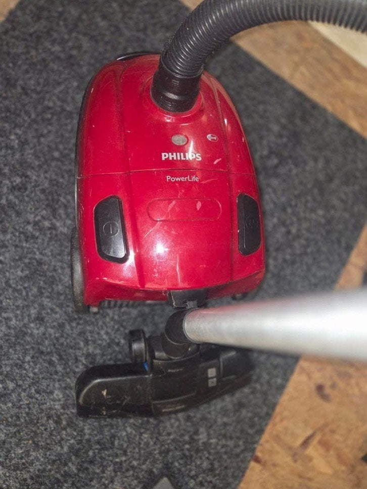 Philips PowerLife Stofzuiger - Rood, Goede Staat, Stofzak, Gebruikt, Philips, Ophalen of Verzenden