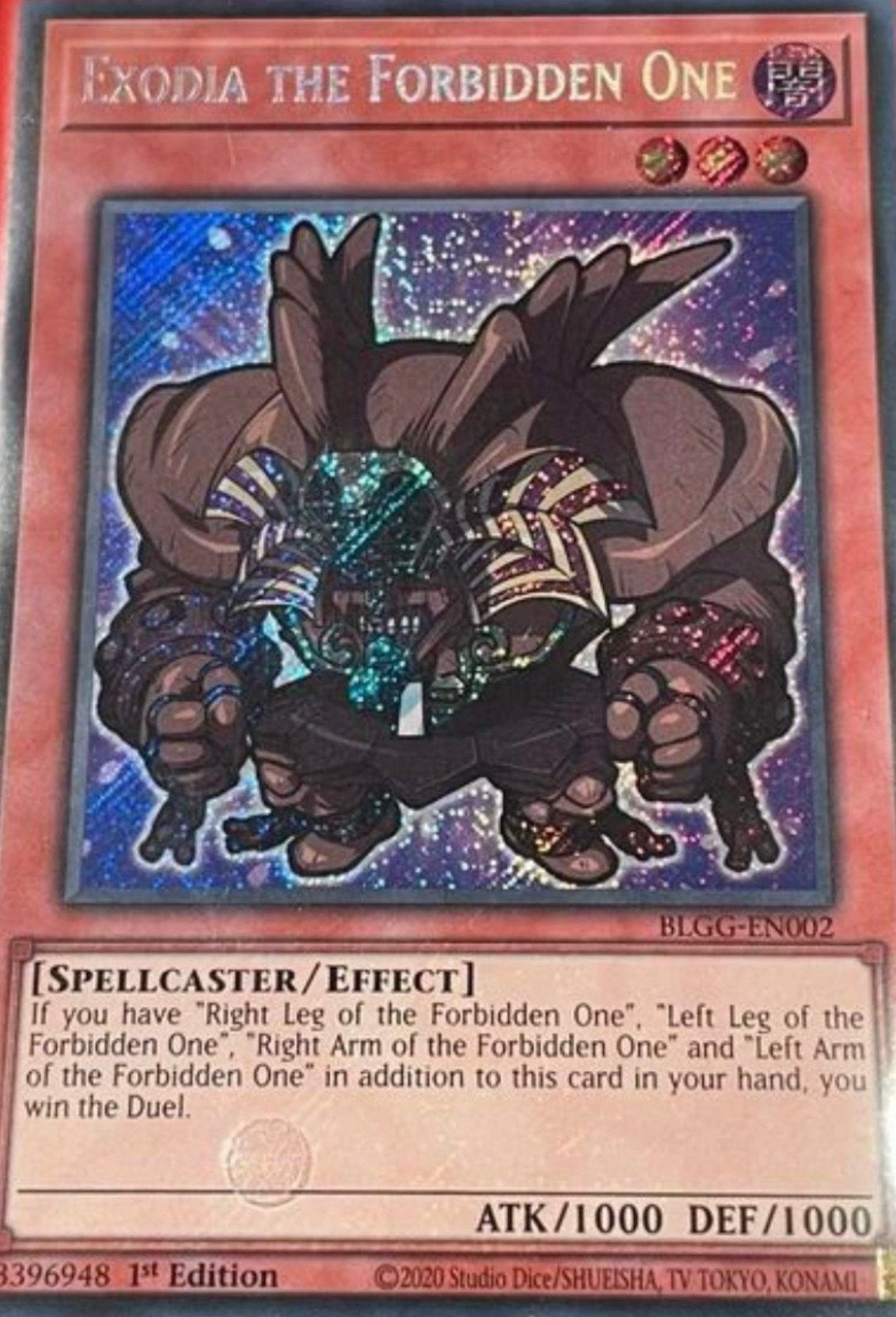 Yu-Gi-Oh! Alternate Exodia the Forbidden One BLGG 1st Ed !, Hobby en Vrije tijd, Verzamelkaartspellen | Yu-gi-Oh!, Ophalen of Verzenden