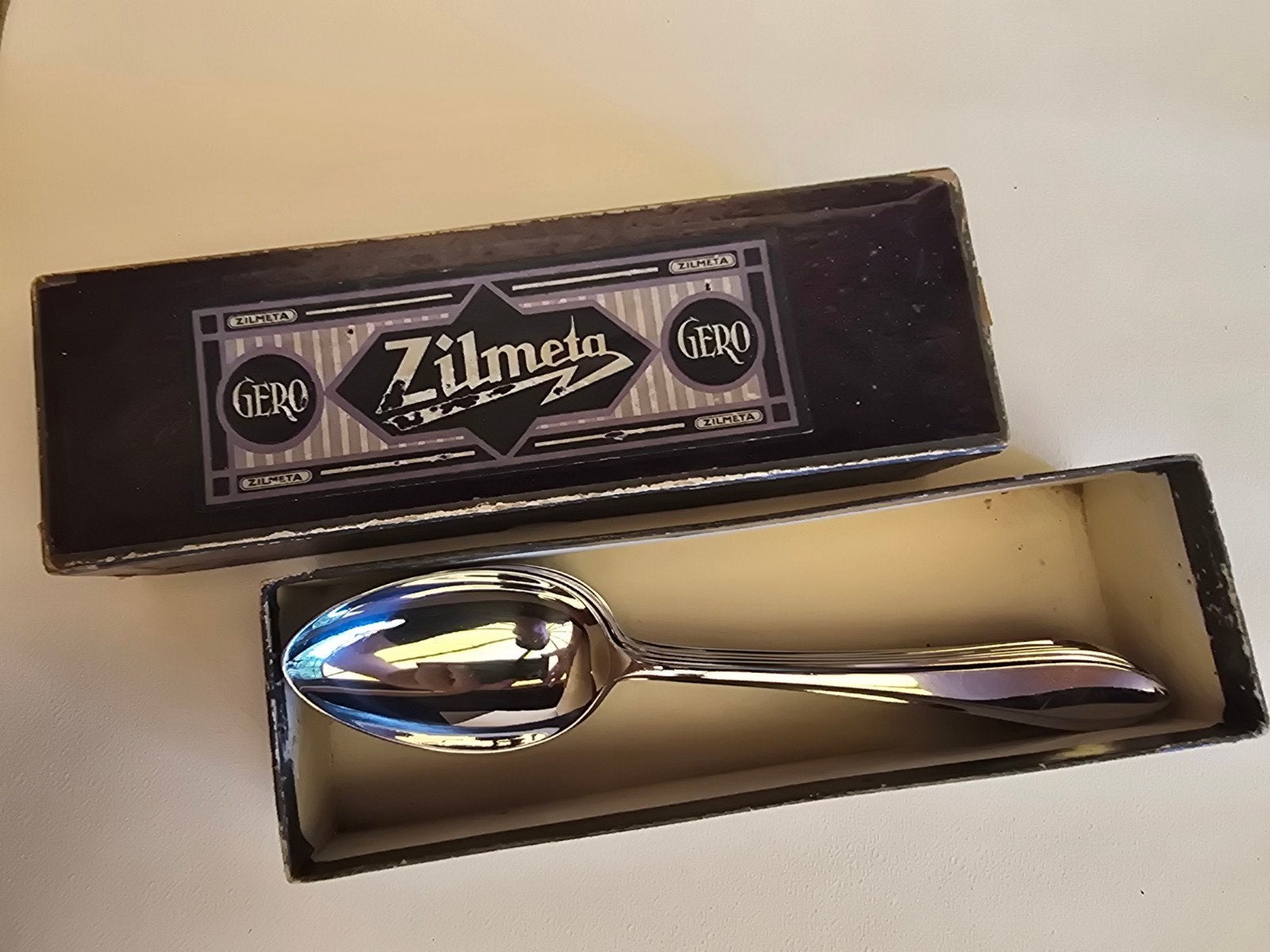 Vintage Gero Zilmeta lepels in originele verpakking, Ophalen of Verzenden