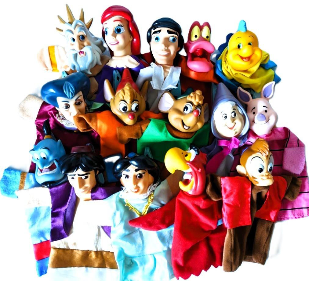 15 verschillende Disney poppenkastpoppen / handpoppen., Ophalen of Verzenden, Zo goed als nieuw, Overige typen