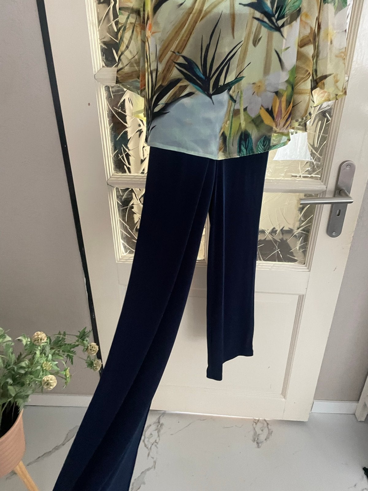 Bodyflirt Boutique Jumpsuit met tropische print, Blauw, Ophalen of Verzenden, Zo goed als nieuw, Maat 36 (S)