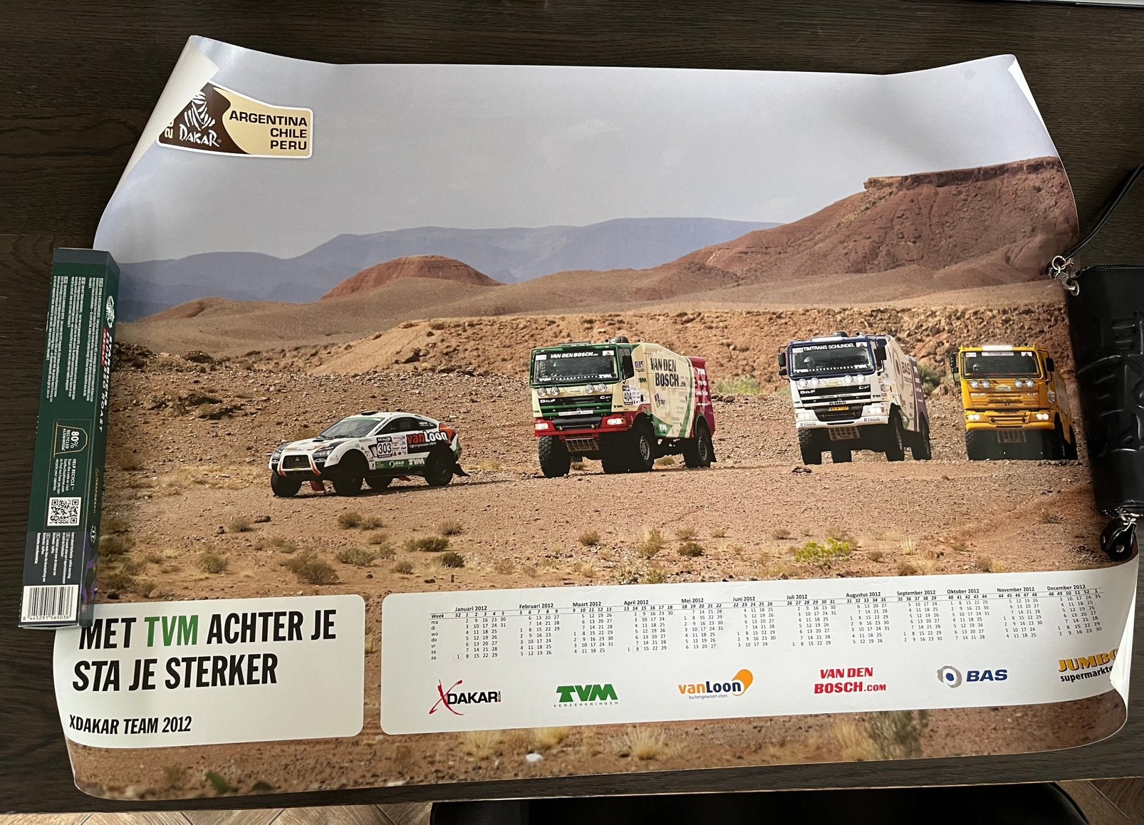 Dakar poster Argentinie 2012 tvm dakar team, Ophalen of Verzenden, Nieuw, Auto's