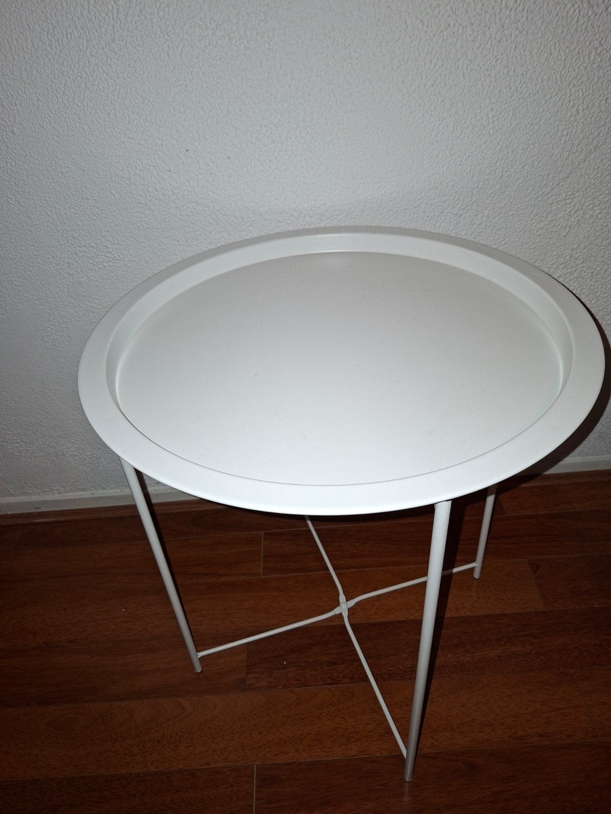 Bijzettafel, Huis en Inrichting, Tafels | Bijzettafels, Minder dan 55 cm, Metaal of Aluminium, Rond, Ophalen