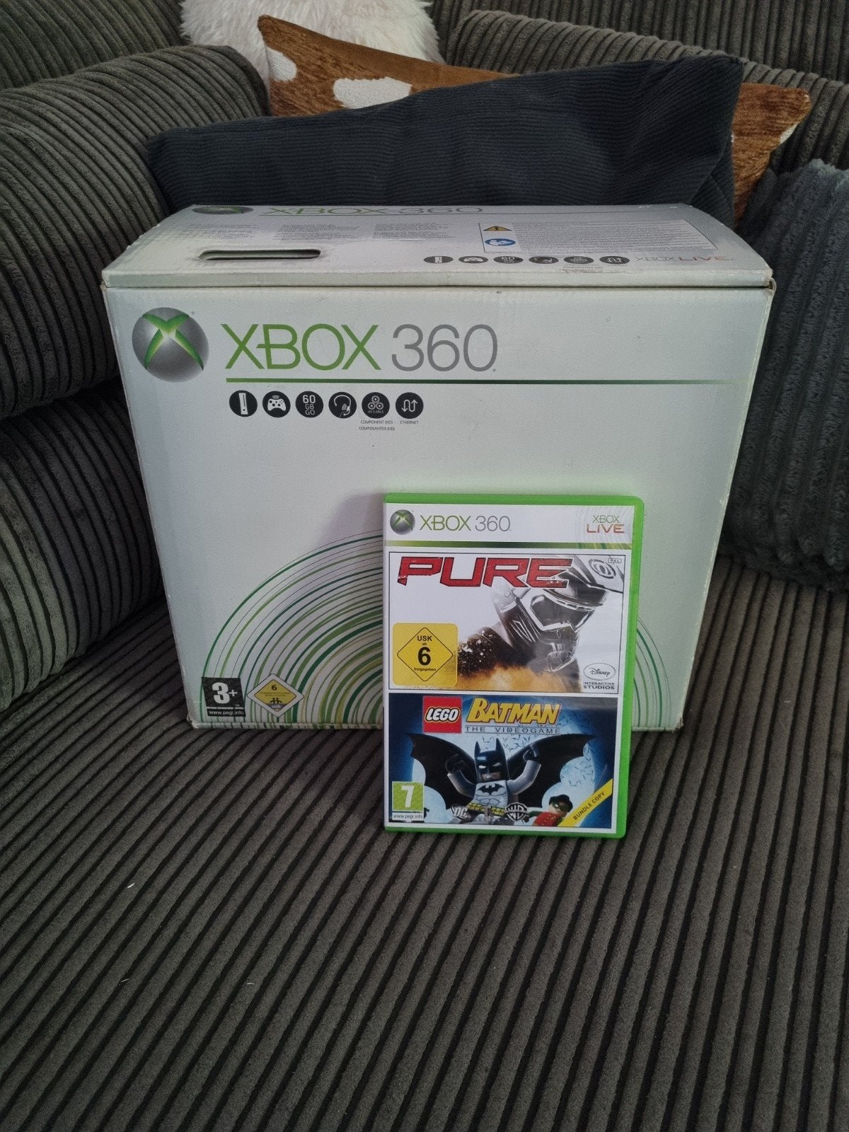 Xbox 360 Arcade Console met 60GB HDD en 2 games, Ophalen of Verzenden, 60 GB, 360 Arcade of Core, Met 1 controller