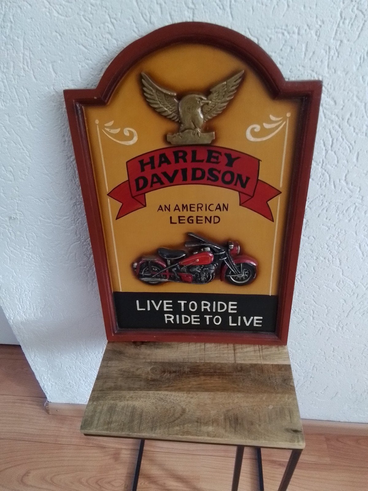 Harley Davidson Wanddecoratie - 60x40 cm, Ophalen of Verzenden, Zo goed als nieuw, Motoren
