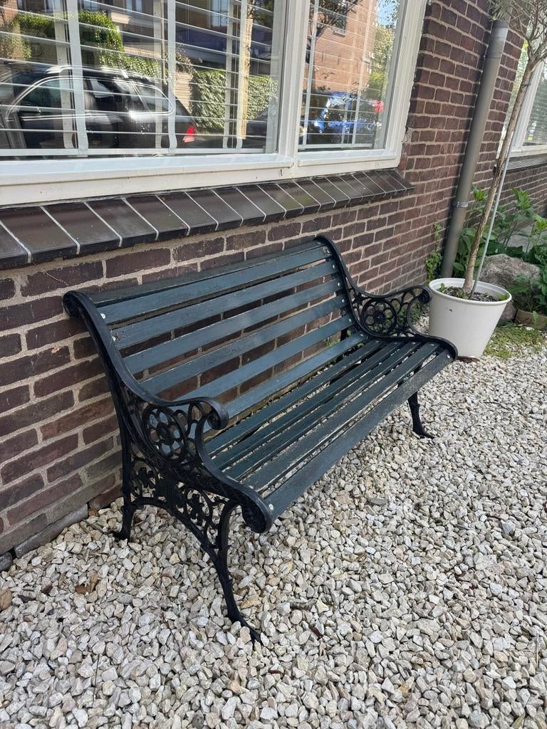 Tuinbank van Hout en Metaal, Tuin en Terras, Ophalen of Verzenden, Zo goed als nieuw, Hout