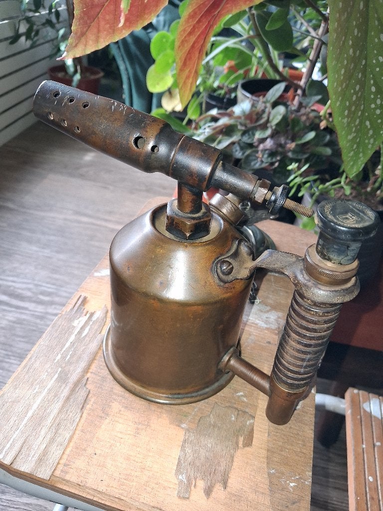 Antieke NEVE Amsterdam messing soldeerlamp / blowlamp, Ophalen of Verzenden