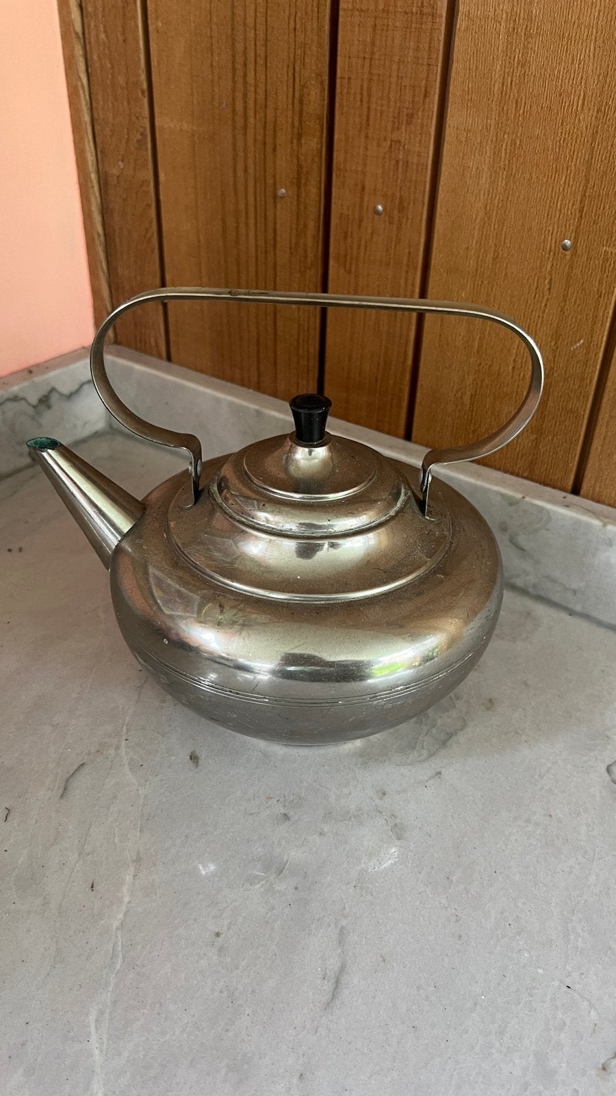 Vintage Theepot Tiel Holland - Roestvrij staal, Ophalen of Verzenden