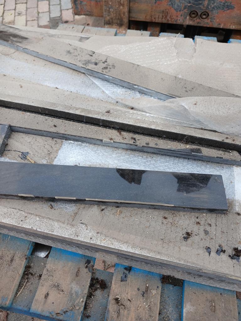 Caresse RVS spoelbak met granieten aanrechtblad, Gebruikt, Zwart, Overige typen, Graniet of Steen