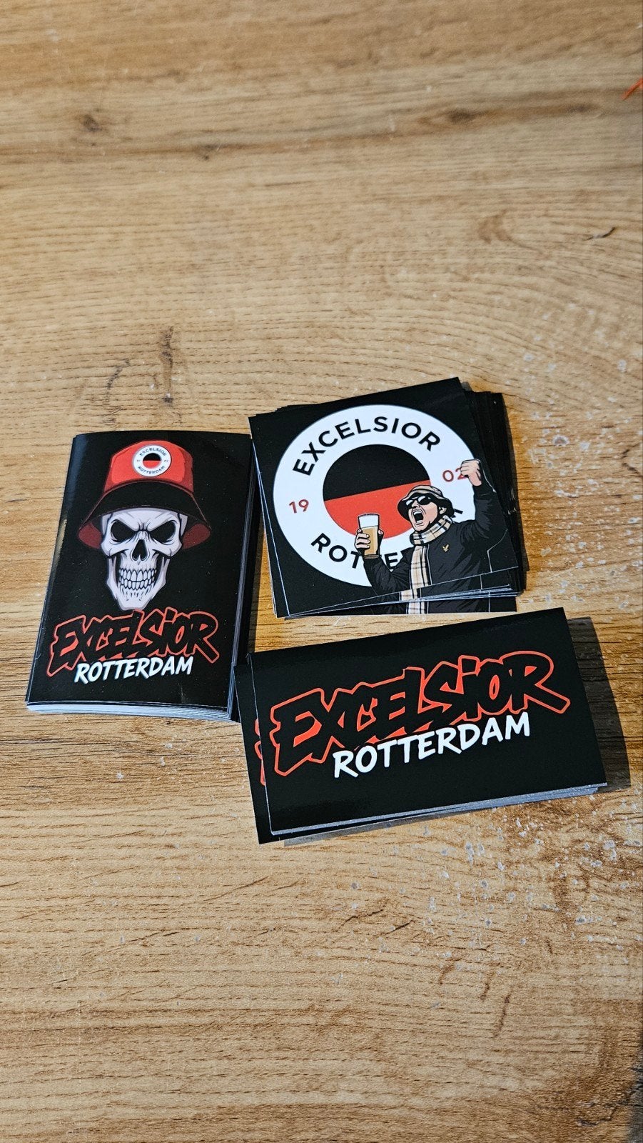 Excelsior Rotterdam Stickers  100x, Ophalen of Verzenden, Nieuw, Sport