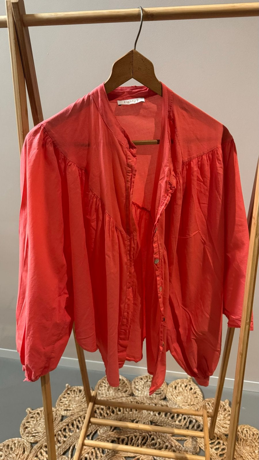 Eighty 9 Koraalrode Blouse, Ophalen of Verzenden, Zo goed als nieuw, Overige kleuren