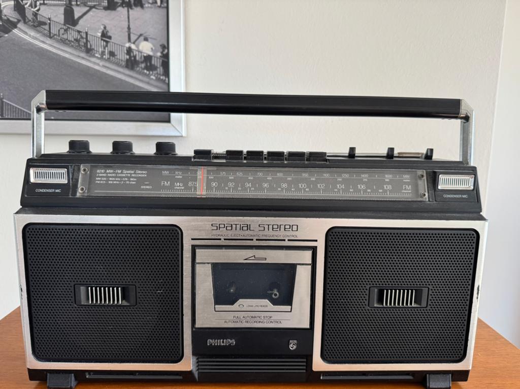 Philips radio cassette Ghettoblaster, Ophalen of Verzenden, Gebruikt