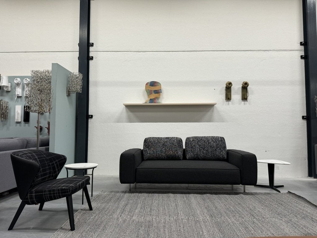 Nieuw Gelderland 7780 2,5 zits bank zwart wit stof Kvadrat, Ophalen of Verzenden, Rechte bank, Info@gelderlanddesign.com, Gelderland