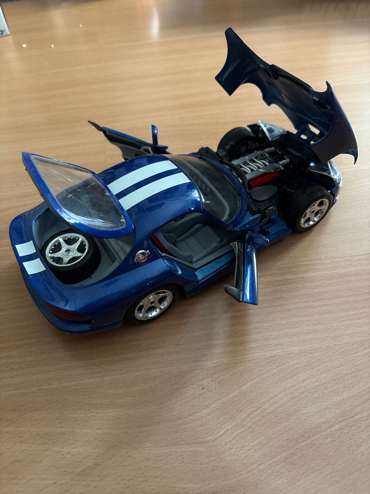 Dodge Viper RT/10 Schaalmodel - Blauw met Witte Strepen, Ophalen of Verzenden, Zo goed als nieuw, Auto