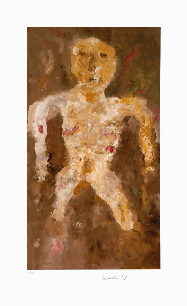 Armando A'dam(1929)Giclee Papier "Gestalte in bruin" Ges Gen, Antiek en Kunst, Ophalen of Verzenden
