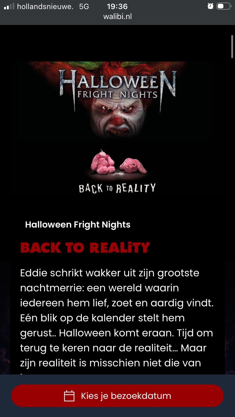 2 tickets voor 20 Oktober Walibi spooky days, Twee personen