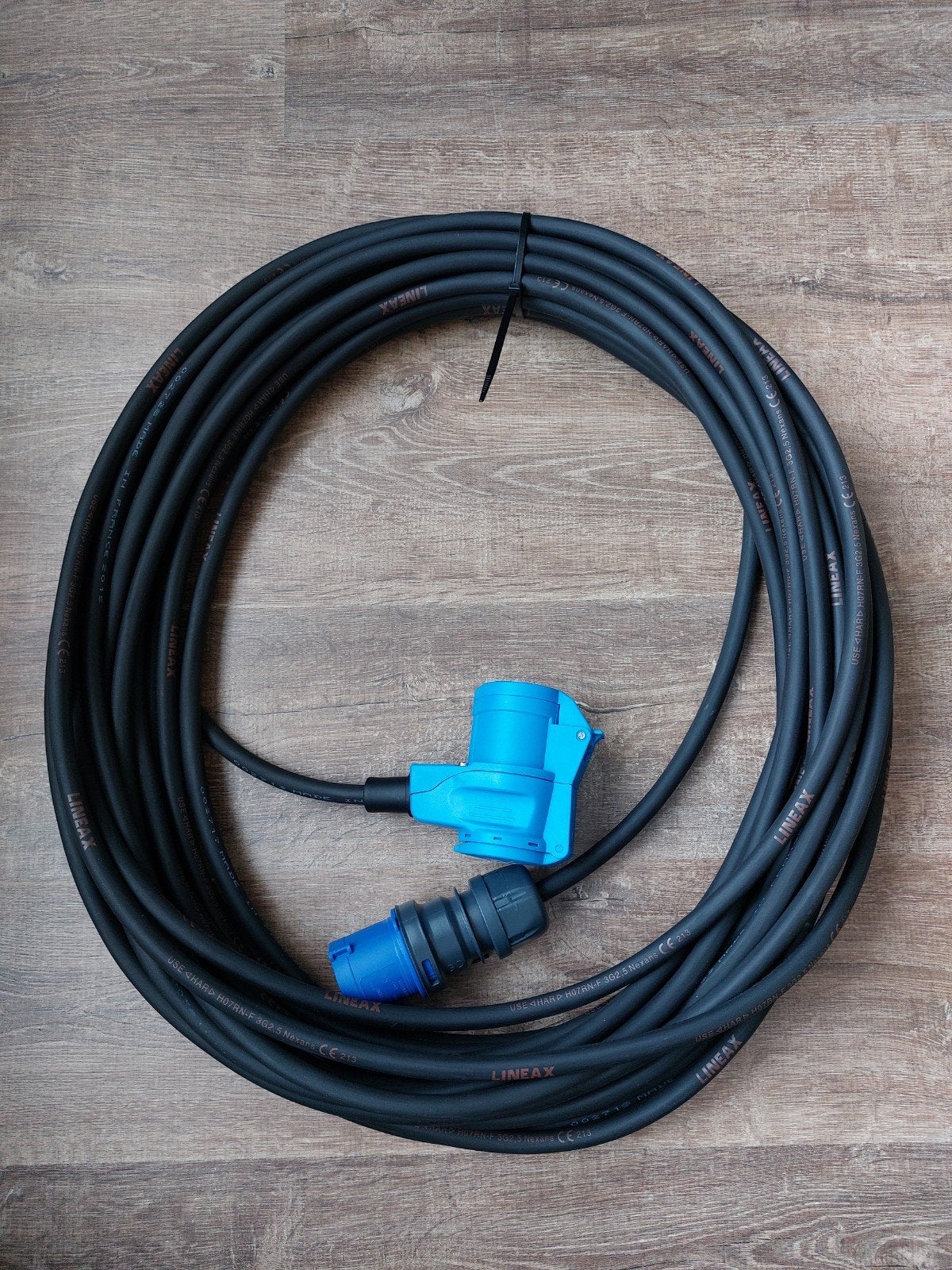 15m Lineax Neopreen H07RN-F 3x2,5mm2 Haakse CEE Verlengkabel, Ophalen of Verzenden, Nieuw