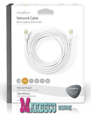 CAT6 FTP/UTP Netwerkkabel RJ45 Male - RJ45 Male 30 meter, Computers en Software, Nedis, Nieuw, Info@marbeco.nl, Ophalen of Verzenden