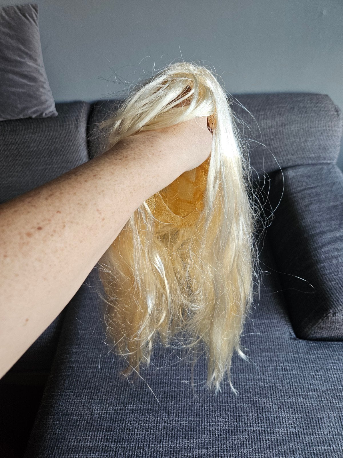 Lange lichtblonde pruik - Cosplay, Halloween, Ophalen of Verzenden