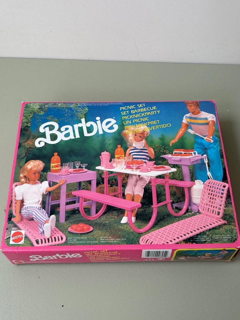 Vintage Barbie bbq, Ophalen of Verzenden, Zo goed als nieuw, Toebehoren