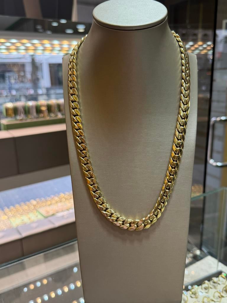 18KT Goud - 51.7 Gram - Ketting - CUBAN, Ophalen, Nieuw, Goud
