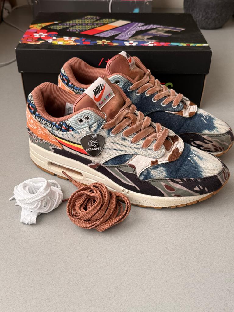 Nike Air Max 1 SP Concepts Heavy - maat 45 - gedragen, Kleding | Heren, Schoenen, Overige kleuren, Verzenden, Sneakers of Gympen