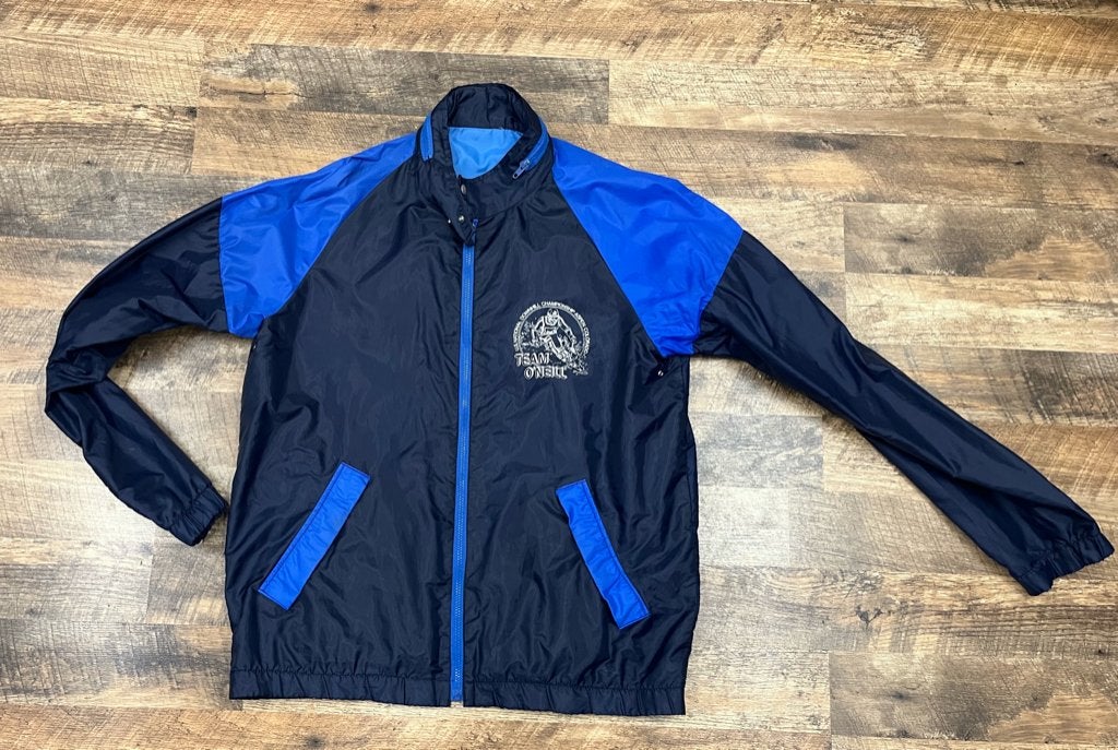 Vintage O'Neill U.S. National Downhill Championship Jacket, Ophalen, Maat 52/54 (L), Blauw, O'Neill