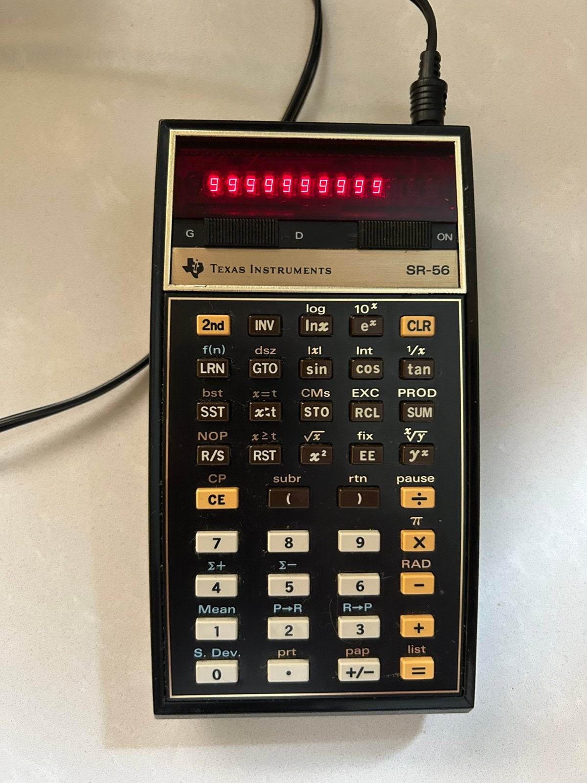 Texas Instruments SR-56 met etui en oplader, Ophalen of Verzenden, Gebruikt