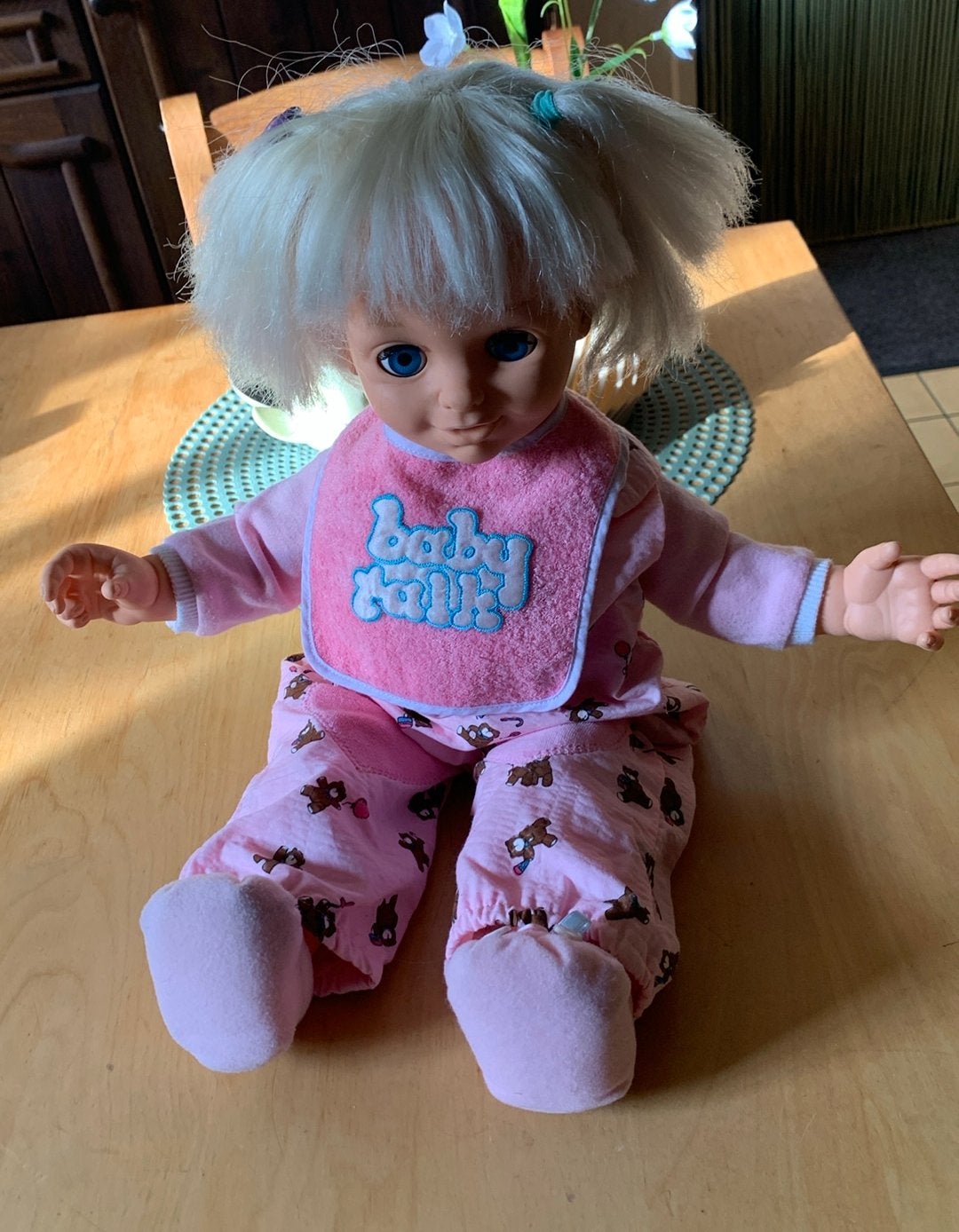 Baby pop Baby Talk 50 cm, Ophalen of Verzenden, Gebruikt, Babypop