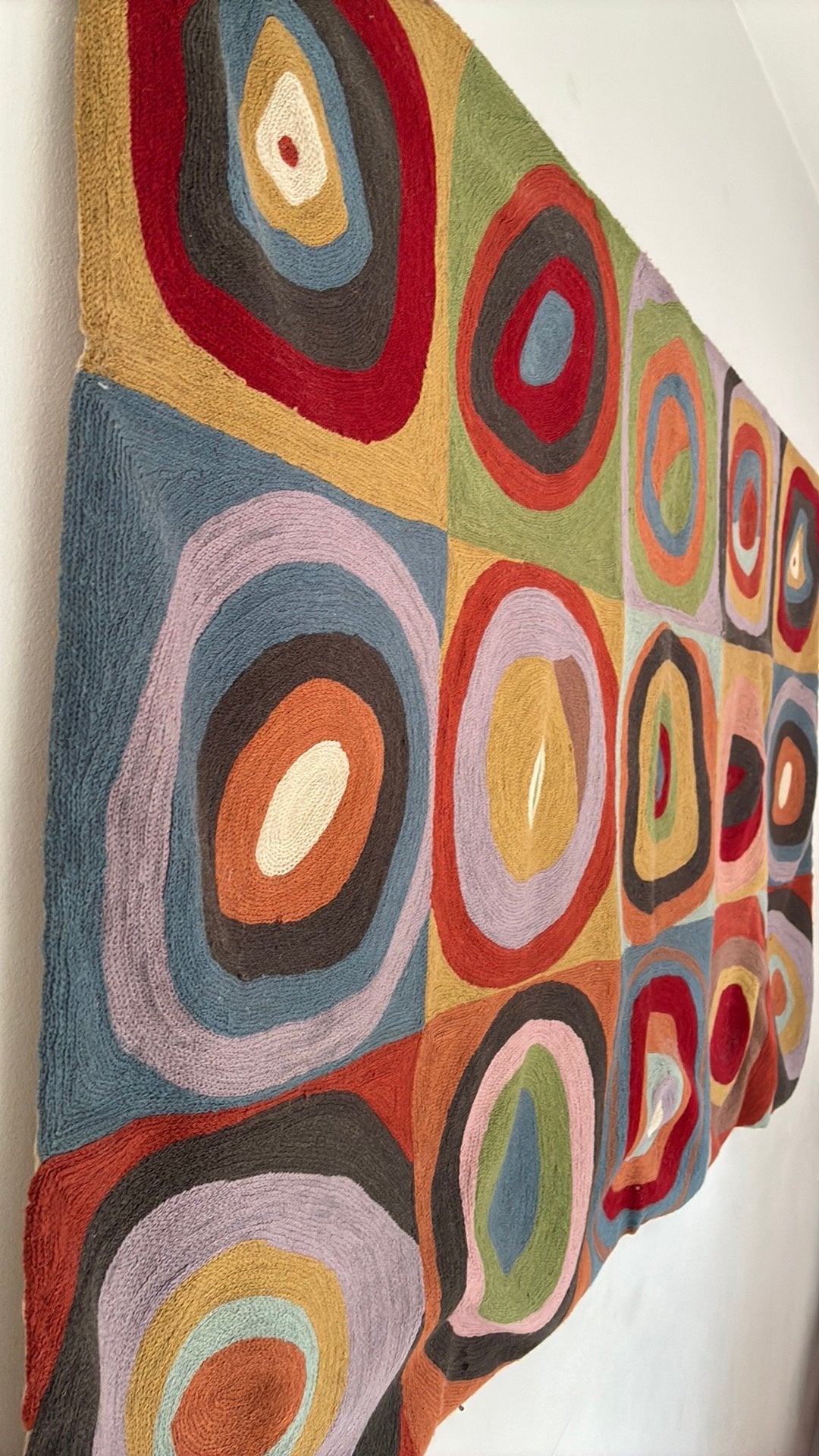 Handgeweven kwaliteit wandkleed /vloerkleed 140×90 cm – boho, Meerkleurig, Ophalen of Verzenden, Zo goed als nieuw, Modern