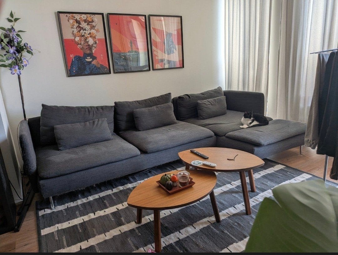 IKEA Söderhamn Hoekbank | Hillared antraciet, Ophalen, 250 tot 300 cm, Gebruikt, Modern, Scandinavisch