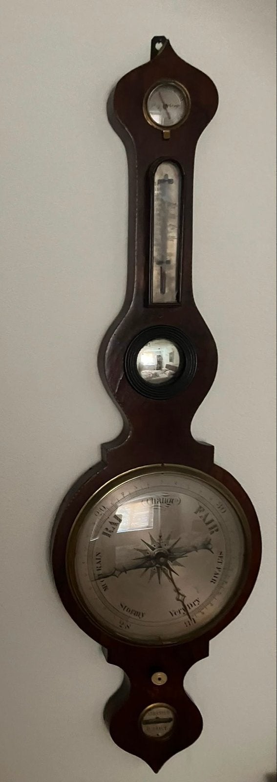 Antieke Barometer - Klassiek Weerstation, Audio, Tv en Foto, Weerstations en Barometers, Ophalen of Verzenden, Gebruikt, Barometer