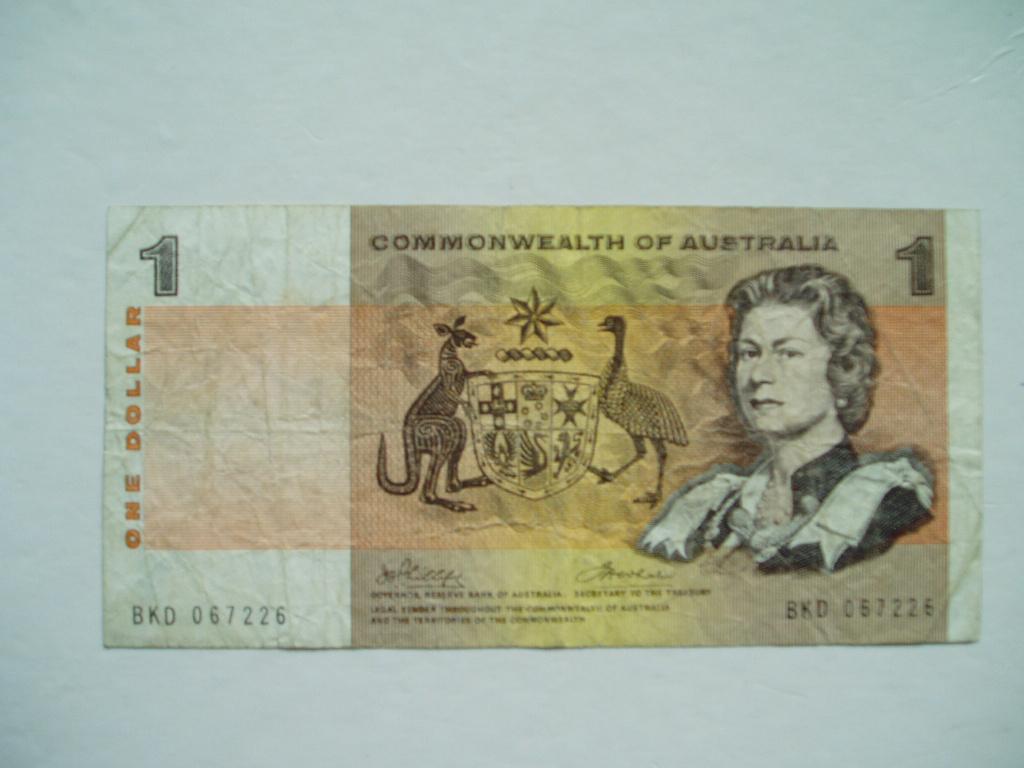721. Australia, 1 dollar 1972 Queen Elizabeth II., Verzenden, Los biljet