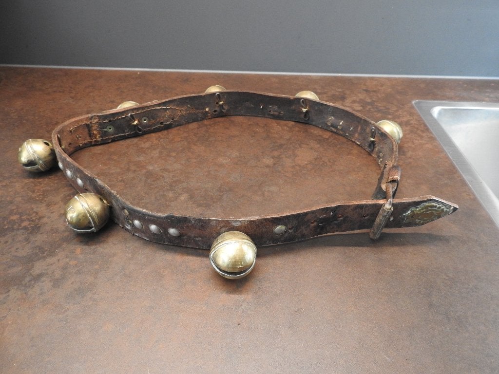 Leren Riem met bellen, Ophalen of Verzenden