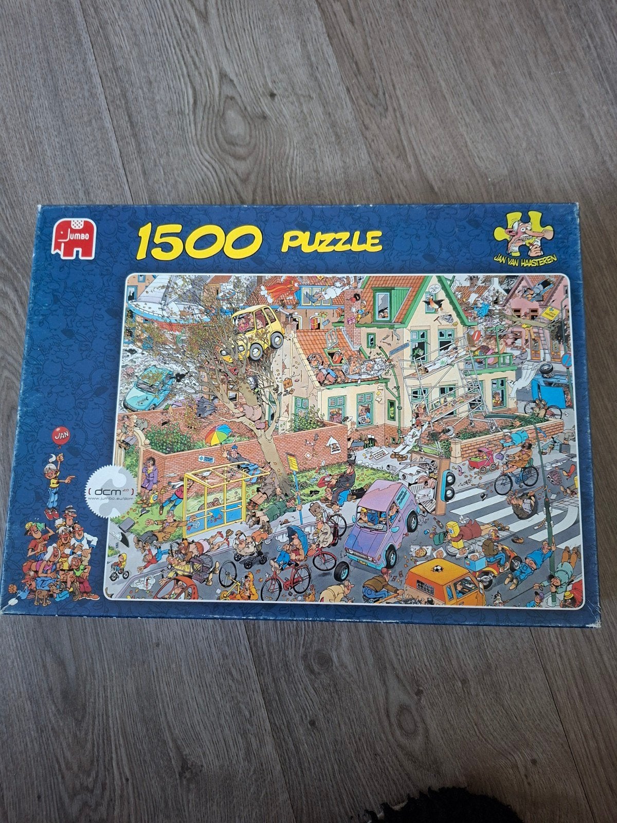 Jan van Haasteren 1500 stukjes puzzel - De Verhuizing, Ophalen of Verzenden, 500 t/m 1500 stukjes, Gebruikt, Legpuzzel
