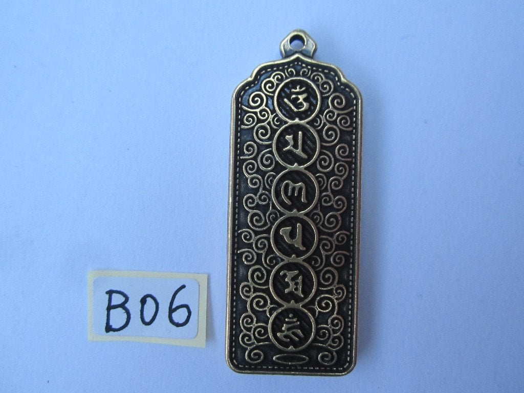 Oude chinees /chinese bronze hanger Boeddha B06, Ophalen of Verzenden, Gebruikt, Overige materialen