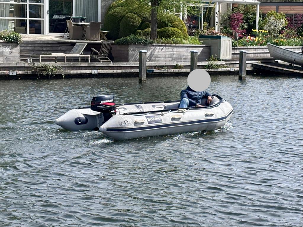 BB-Line rubberboot met buitenboordmotor en trailer, Watersport en Boten, Aluminium, Ophalen, Overige merken, Gebruikt