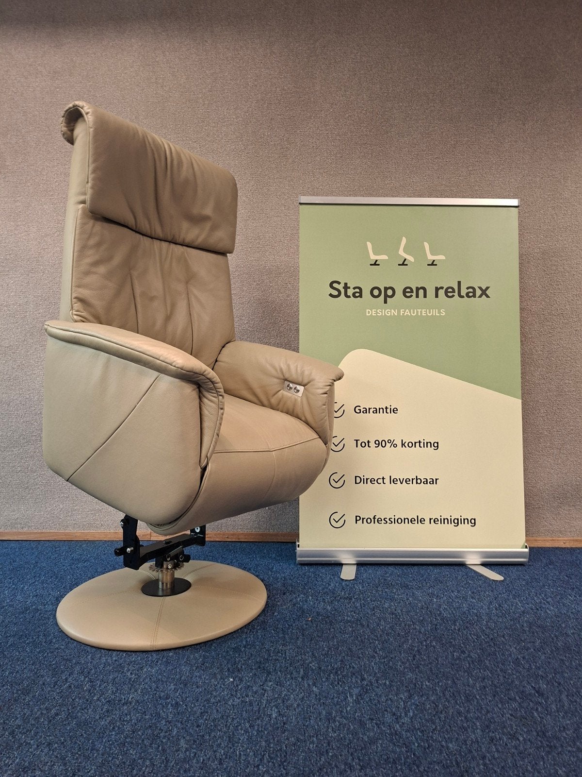 sta op relax fauteuil Prominent EXTRA luxe op accu 🔋, Huis en Inrichting, Minder dan 75 cm, Hoofdstraat 60 Schijndel, Ophalen of Verzenden